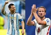 Messi and Harry Kane captains of Argentina and England Respectively