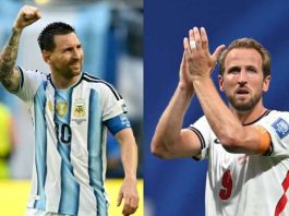 Messi and Harry Kane captains of Argentina and England Respectively
