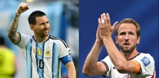 Messi and Harry Kane captains of Argentina and England Respectively