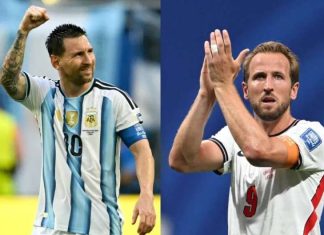 Messi and Harry Kane captains of Argentina and England Respectively